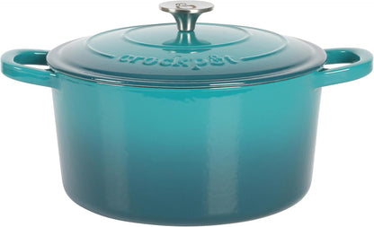 Crock-Pot 3 Quart Enameled Cast Iron Dutch Oven – Aqua SL5Q