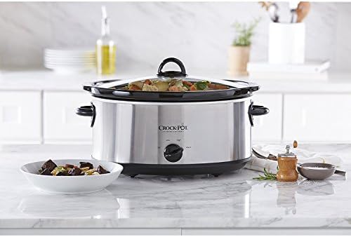 Crock-Pot 7 Quart Oval Manual Slow Cooker – Stainless Steel IHKT