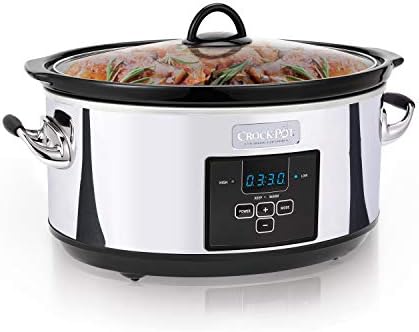 Crock-Pot 7 Quart Programmable Slow Cooker – Polished Platinum 3PVK