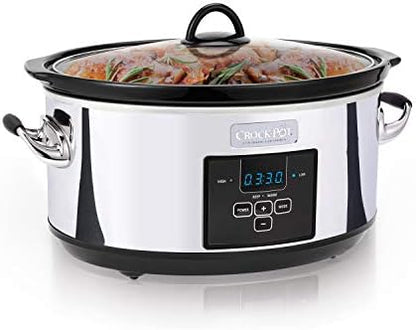 Crock-Pot 7 Quart Programmable Slow Cooker – Polished Platinum 3PVK