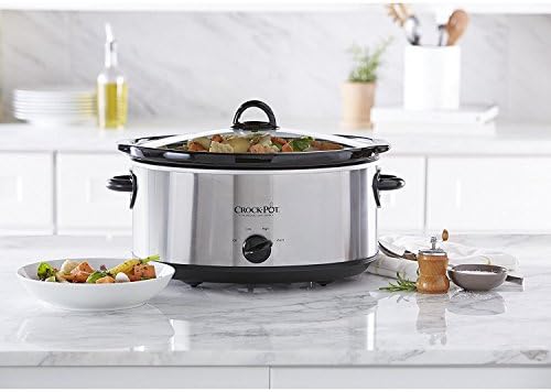 Crock-Pot 7 Quart Oval Manual Slow Cooker – Stainless Steel IHKT
