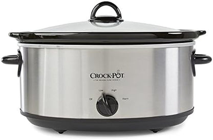 Crock-Pot 7 Quart Oval Manual Slow Cooker – Stainless Steel IHKT