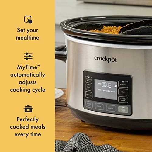 Crock-Pot 7 Quart Portable Programmable Slow Cooker with Timer WWM5