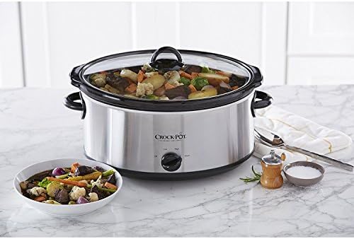 Crock-Pot 7 Quart Oval Manual Slow Cooker – Stainless Steel IHKT
