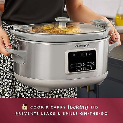 Crock-Pot 7 Quart Programmable Cook & Carry Slow Cooker 6MOI