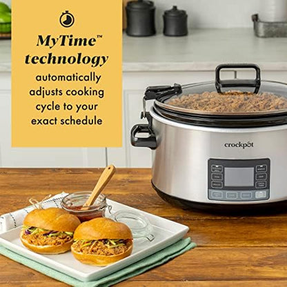 Crock-Pot 7 Quart Portable Programmable Slow Cooker with Timer WWM5