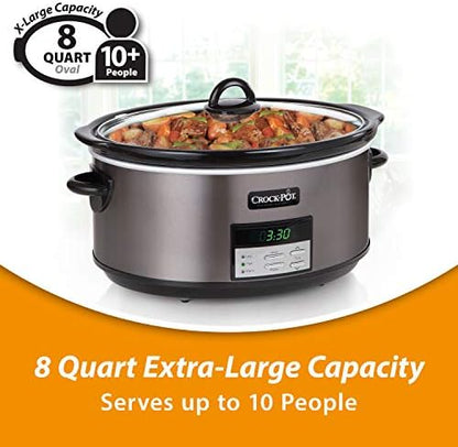 Crock-Pot 8 Quart Programmable Slow Cooker with Auto Warm PL1D