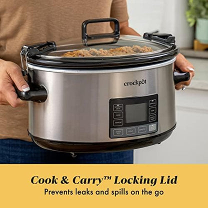 Crock-Pot 7 Quart Portable Programmable Slow Cooker with Timer WWM5