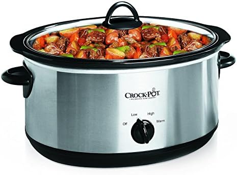Crock-Pot 7 Quart Oval Manual Slow Cooker – Stainless Steel IHKT