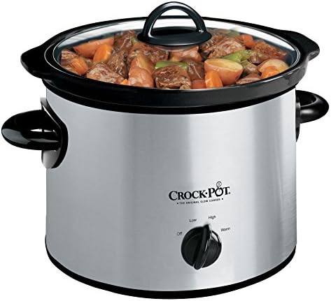 Crock-Pot 3 Quart Manual Slow Cooker – Silver 5EDF