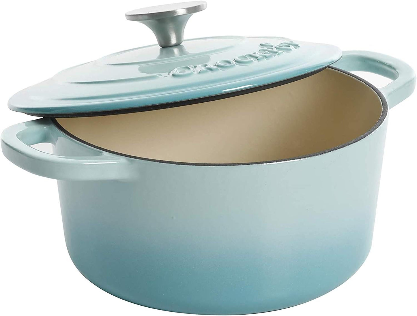 Crock-Pot 3 Quart Enameled Cast Iron Dutch Oven – Aqua SL5Q