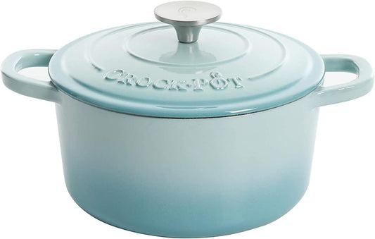 Crock-Pot 3 Quart Enameled Cast Iron Dutch Oven – Aqua SL5Q