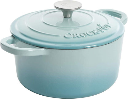 Crock-Pot 3 Quart Enameled Cast Iron Dutch Oven – Aqua SL5Q